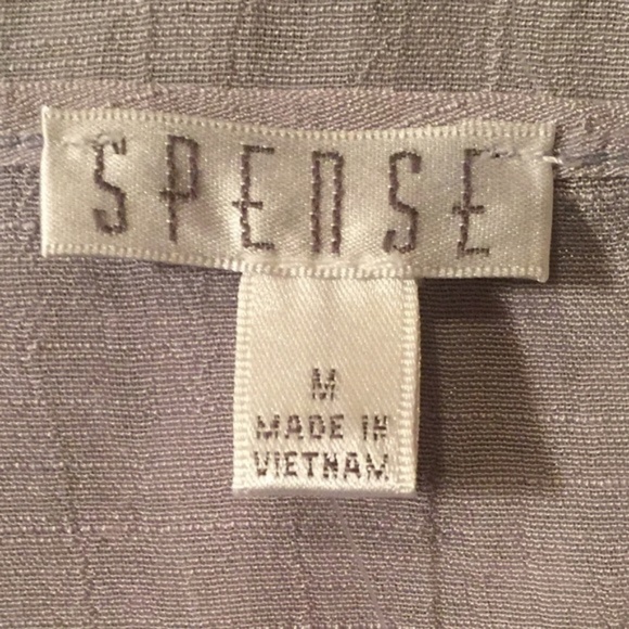 Beautiful Gray Top with Crochet Neckline - Picture 6 of 8